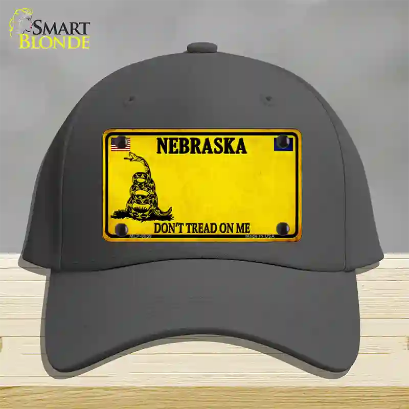 Nebraska Dont Tread On Me Novelty License Plate Hat Cotton / Charcoal