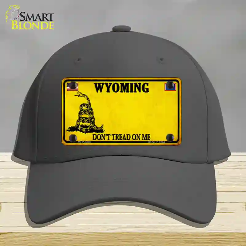 Wyoming Dont Tread On Me Novelty License Plate Hat Cotton / Charcoal