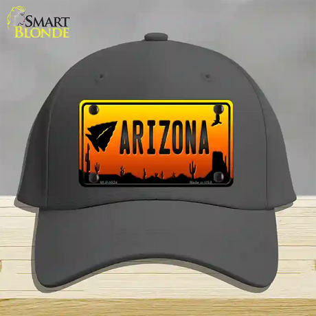 Arrowhead Arizona Scenic Novelty License Plate Hat Cotton / Charcoal