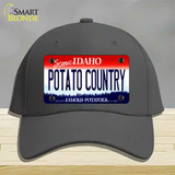 Potato Country Idaho Novelty License Plate Hat Cotton / Charcoal