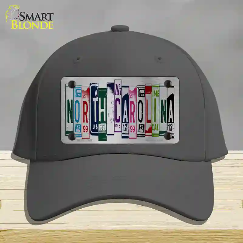 North Carolina License Plate Art Novelty License Plate Hat Cotton / Charcoal