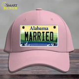 Married Alabama Novelty License Plate Hat Cotton / Pink