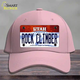 Rock Climber Utah Novelty License Plate Hat Cotton / Pink