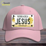Jesus Nebraska Novelty License Plate Hat Cotton / Pink