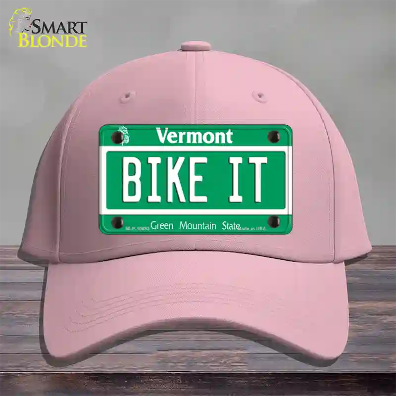 Bike It Vermont Novelty License Plate Hat Cotton / Pink