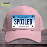 Spoiled Connecticut Novelty License Plate Hat Cotton / Pink