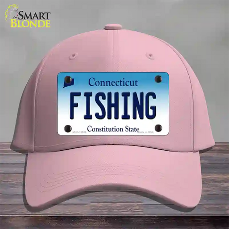 Fishing Connecticut Novelty License Plate Hat Cotton / Pink