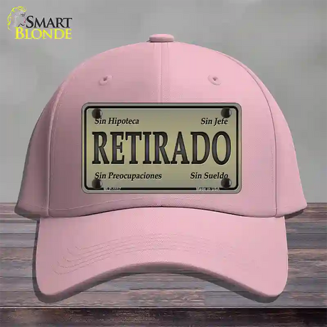 Retirado Novelty License Plate Hat Cotton / Pink