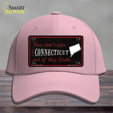 Connecticut Dude Novelty License Plate Hat Cotton / Pink