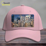 New York City Skyline State Novelty License Plate Hat Cotton / Pink