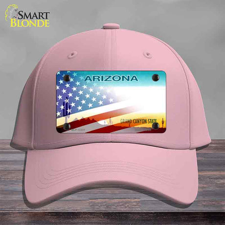 Arizona with American Flag Novelty License Plate Hat HAT-MLP-12331