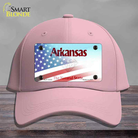 Arkansas with American Flag Novelty License Plate Hat HAT-MLP-12332