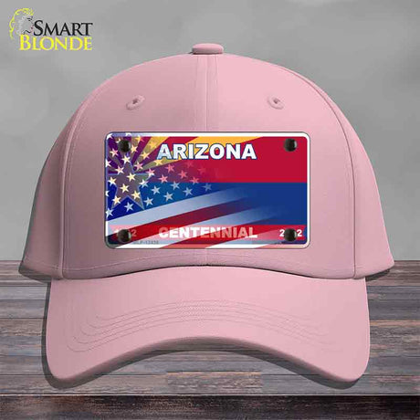 Arizona Centennial American Flag Novelty License Plate Hat HAT-MLP-12436