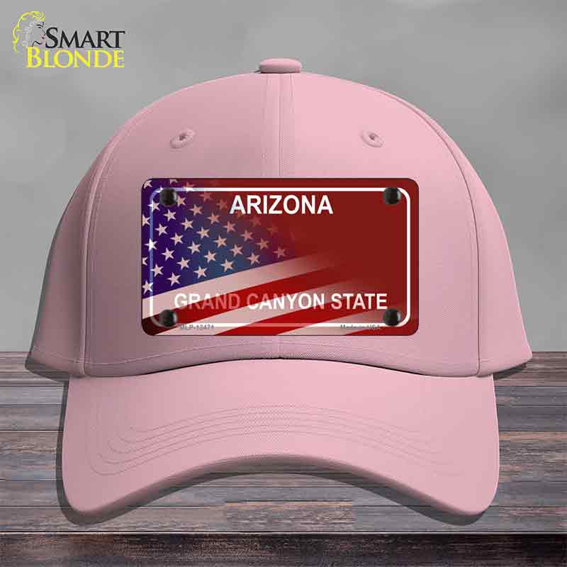 Arizona with American Flag Novelty License Plate Hat HAT-MLP-12471