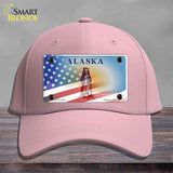 Alaska Bear with American Flag Novelty License Plate Hat HAT-MLP-12478