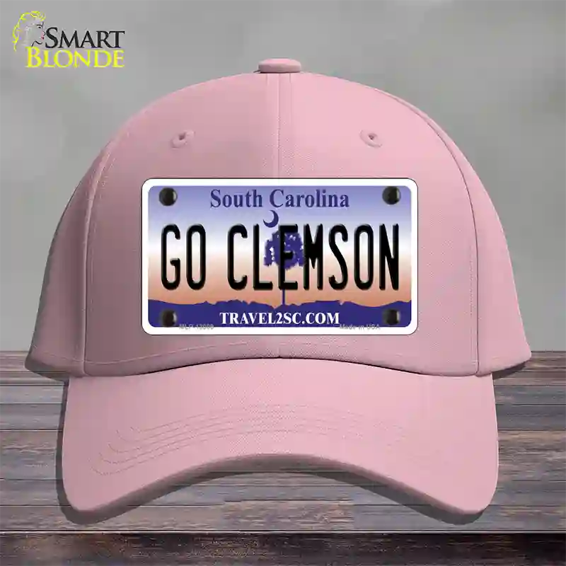 Go Clemson Novelty License Plate Hat Cotton / Pink