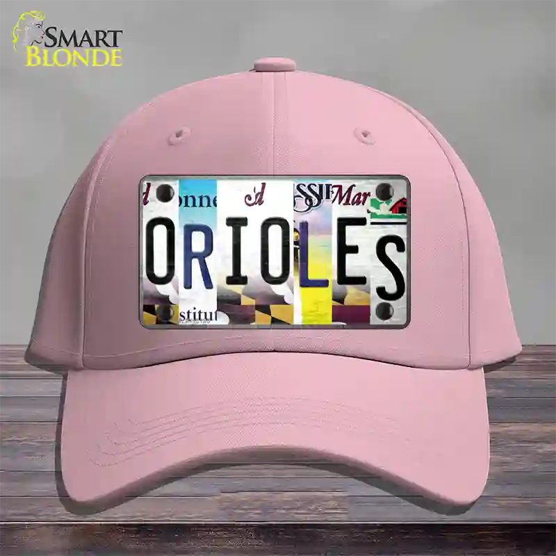 Orioles Strip Art Novelty License Plate Hat Tag Cotton Pink