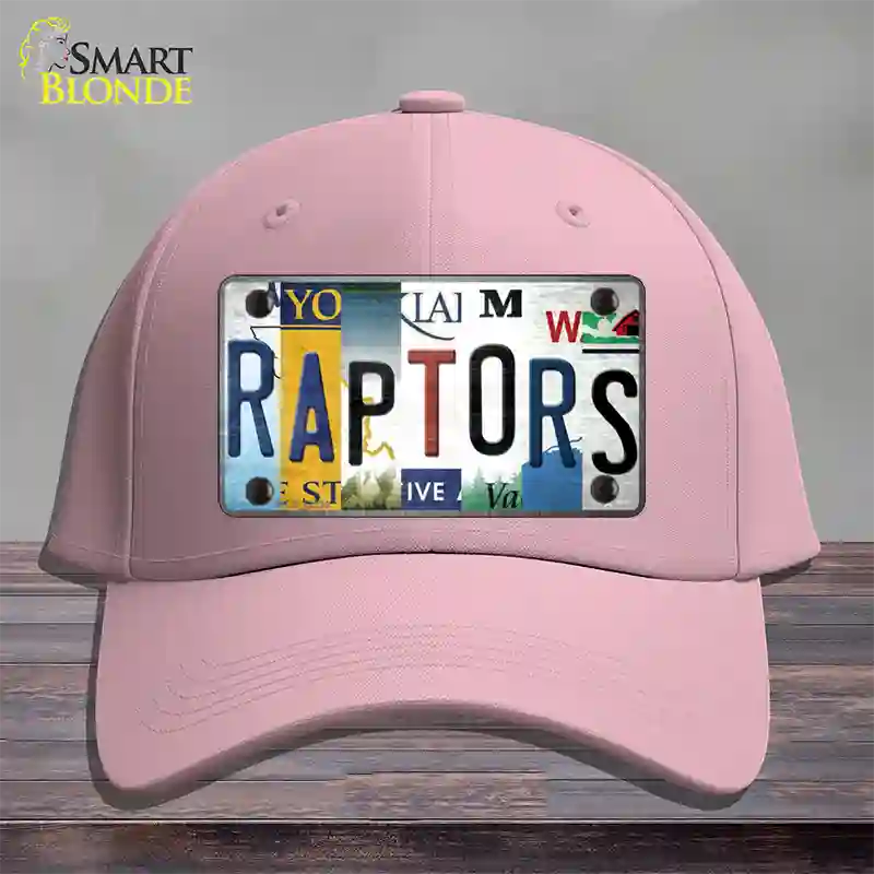 Raptors Strip Art Novelty License Plate Hat Tag Cotton Pink
