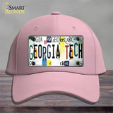 Georgia Tech Strip Art Novelty License Plate Hat Tag Cotton Pink