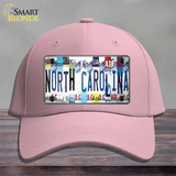 North Carolina Strip Art Novelty License Plate Hat Tag Cotton Pink