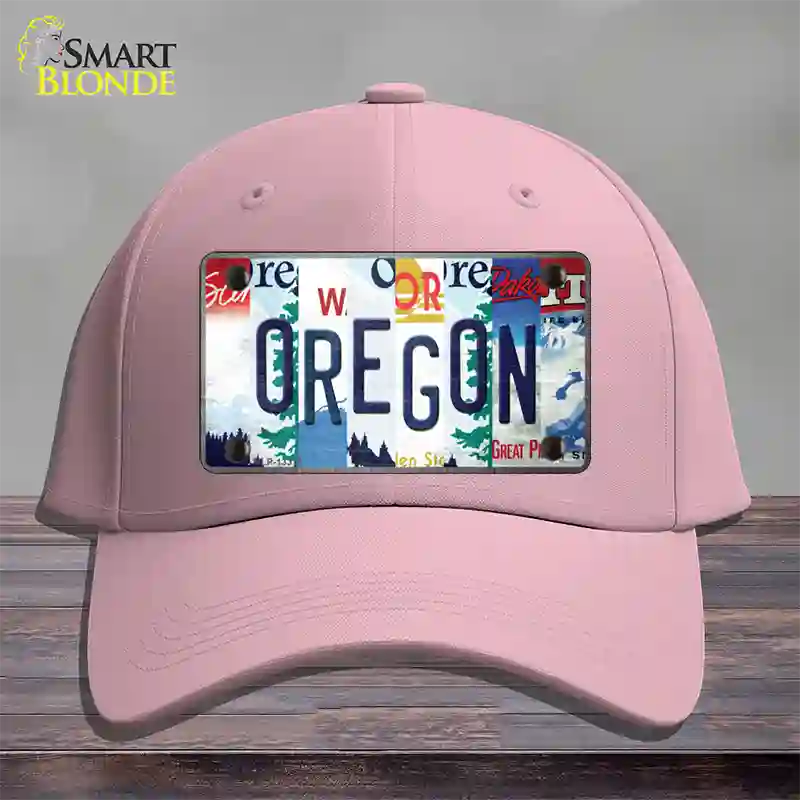 Oregon Strip Art Novelty License Plate Hat Tag Cotton Pink