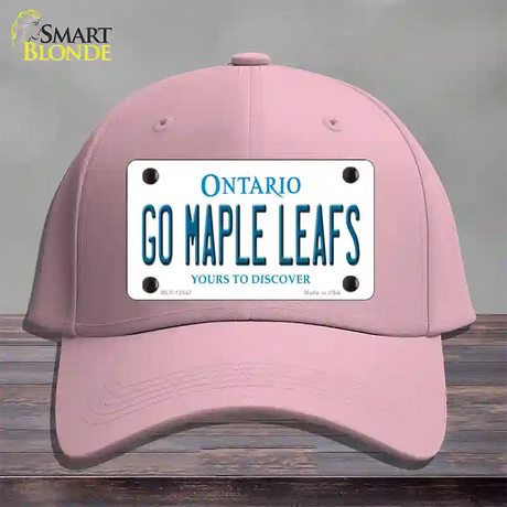 Go Maple Leafs Novelty License Plate Hat Tag Cotton / Pink
