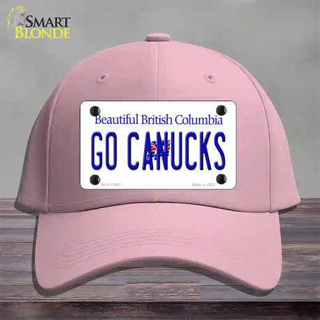 Go Canucks Novelty License Plate Hat Tag Cotton / Pink