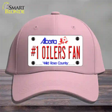 Number 1 Oilers Fan Novelty License Plate Hat Tag Cotton / Pink