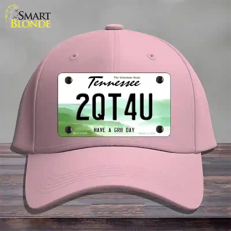 Too Cute For You Novelty License Plate Hat Tag Cotton Pink