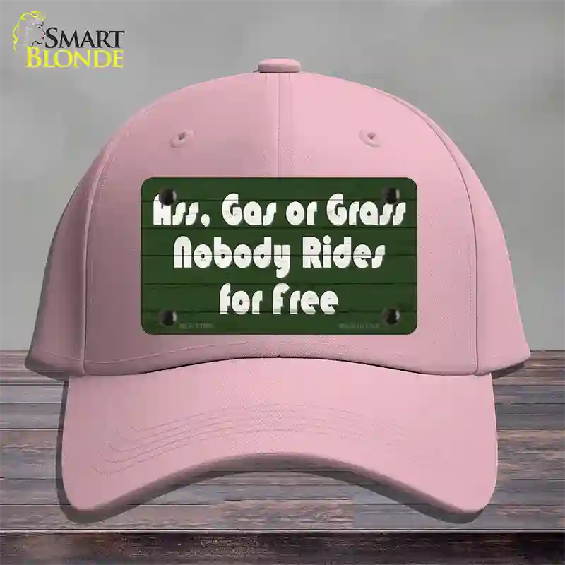 Ass Gas Or Grass Novelty License Plate Hat Tag Cotton Pink
