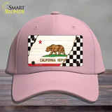 California Racing Flag Novelty License Plate Hat Tag Cotton Pink