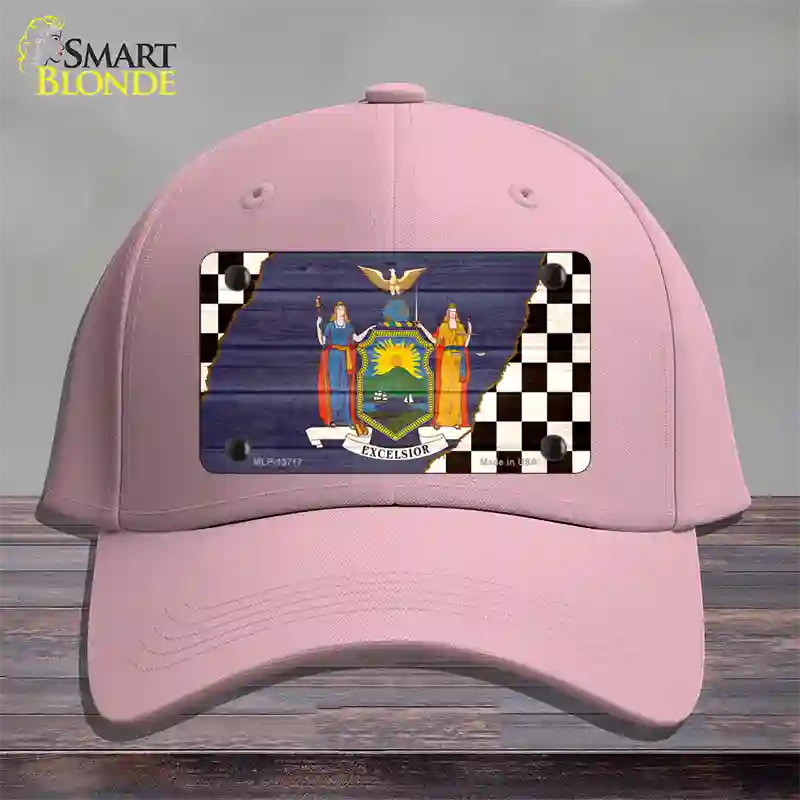 New York Racing Flag Novelty License Plate Hat Tag Cotton Pink