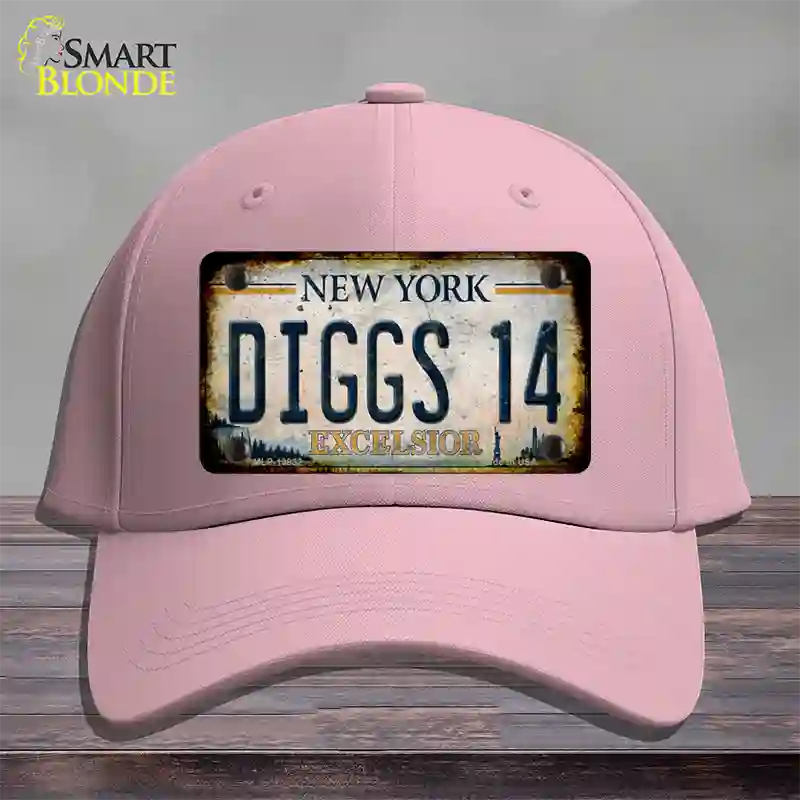 Diggs 14 Excelsior New York Rusty Novelty License Plate Hat Tag Cotton Pink