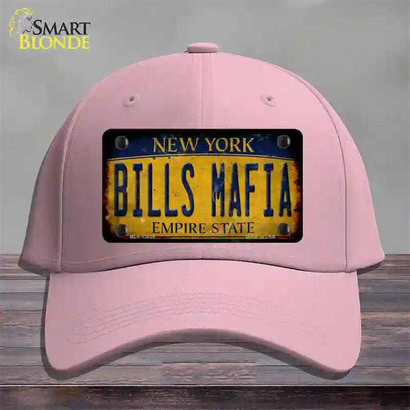 Bills Mafia New York Yellow Rusty Novelty License Plate Hat Tag Cotton Pink