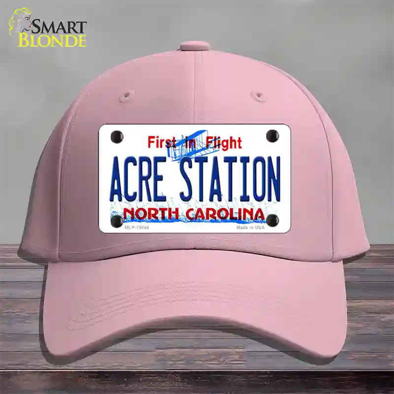 Acre Station North Carolina Novelty License Plate Hat Tag Cotton Pink