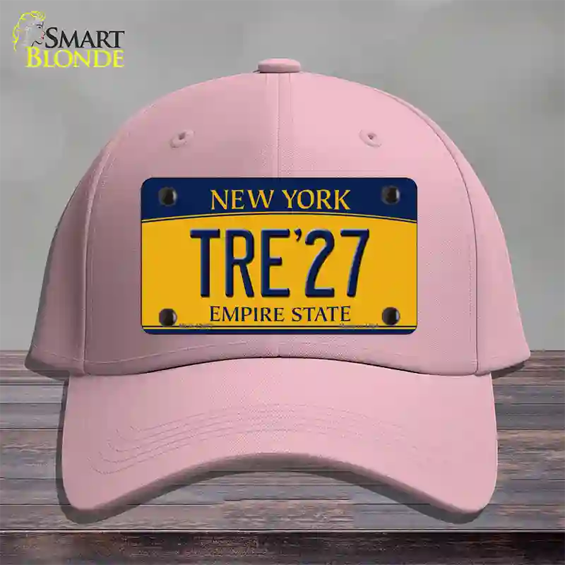 Tre 27 New York Yellow Novelty License Plate Hat Tag Cotton Pink