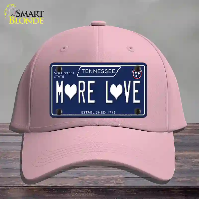 More Love Hearts Tennessee Blue Novelty License Plate Hat Tag Cotton Pink