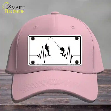 Fishing Heart Beat Novelty License Plate Hat Tag Cotton / Pink