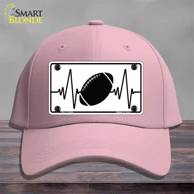Football Heart Beat Novelty License Plate Hat Tag Cotton / Pink