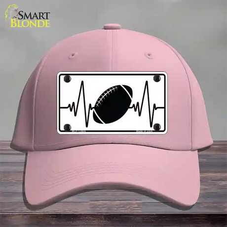 Football Heart Beat Novelty License Plate Hat Tag Cotton / Pink