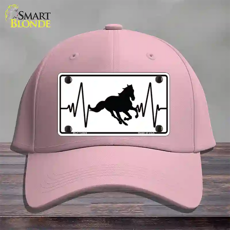 Horse Heart Beat Novelty License Plate Hat Tag Cotton / Pink