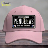 Penuelas Puerto Rico Black Novelty License Plate Hat Cotton / Pink