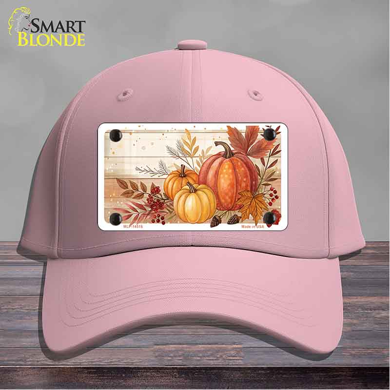 Autumn Pumpkins & Leaves Novelty License Plate Hat HAT-MLP-14516