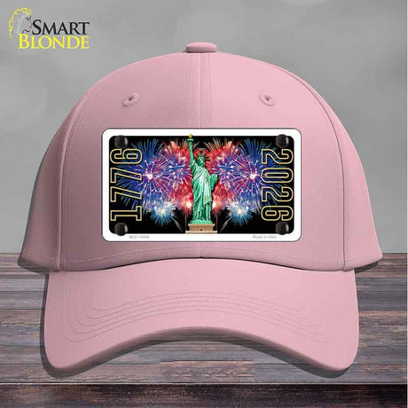 Lady Liberty Fireworks Novelty License Plate Hat HAT-MLP-14549 Cotton Pink