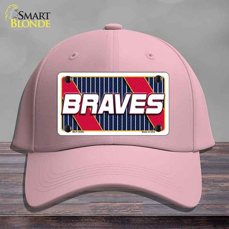 BRAVES Graphic Novelty License Plate Hat HAT-MLP-14566 Cotton Pink