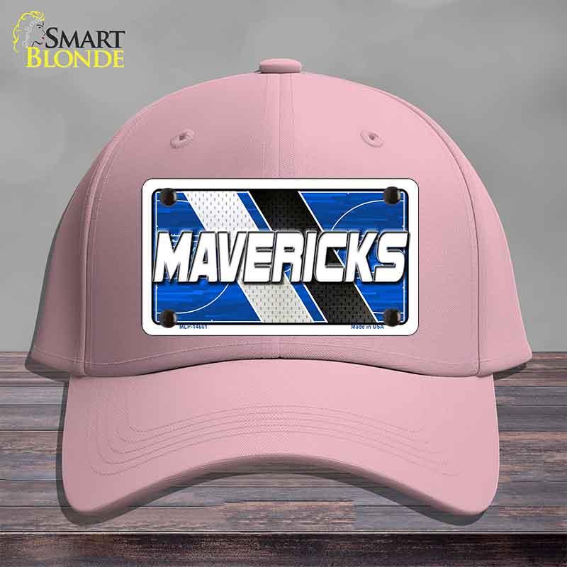 Pink cap with a 'MAVERICKS' license plate design on a gray background