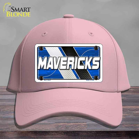 Pink cap with a 'MAVERICKS' license plate design on a gray background