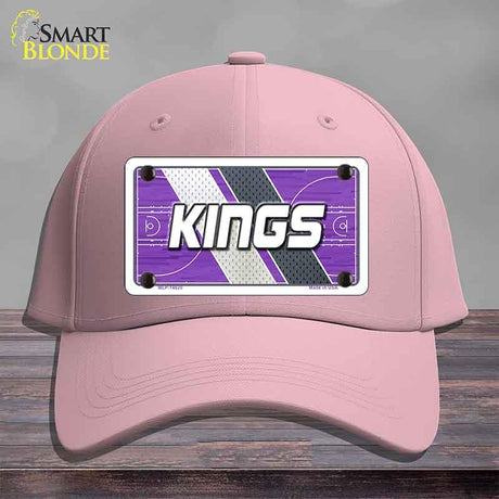 Pink cap with a 'KINGS' logo on a gray background