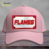 FLAMES Graphic Novelty License Plate Hat HAT-MLP-14660 Cotton Pink