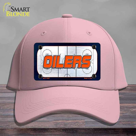 OILERS Graphic Novelty License Plate Hat HAT-MLP-14667 Cotton Pink